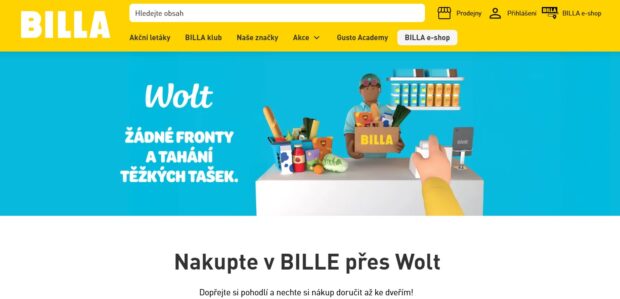 Billa spustila testovací rozvoz nákupů prostřednictvím Woltu